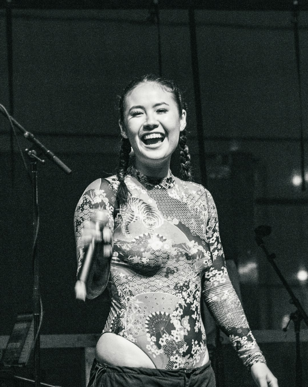 Japanese female pop idol singer smiling